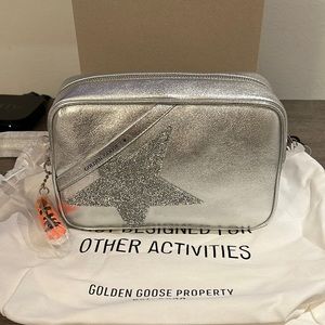 Golden goose silver handbag